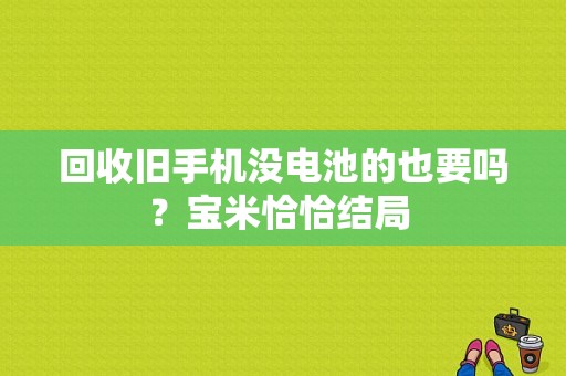 回收旧手机没电池的也要吗？宝米恰恰结局 