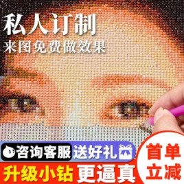 钻石画怎么快速完成？钻石与绘画与女演员 