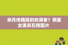 芈月传魏延的扮演者？明星女演员石翔图片 