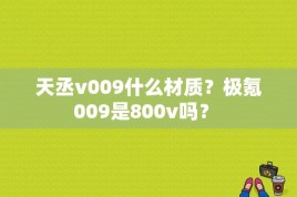 天丞v009什么材质？极氪009是800v吗？ 