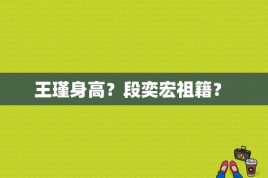 王瑾身高？段奕宏祖籍？ 