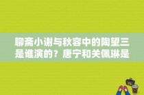 聊斋小谢与秋容中的陶望三是谁演的？唐宁和关佩琳是同一个人吗？ 