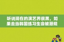 听说现在的演艺界很黑，如果去当韩国练习生会被潜规则吗?出道时会吗？韩国女演员潜规则图片 