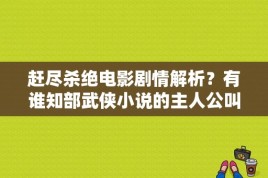 赶尽杀绝电影剧情解析？有谁知部武侠小说的主人公叫匡文扬，黄宛玲，云飘老人。的阅读地址？ 