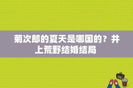 菊次郎的夏天是哪国的？井上荒野结婚结局 