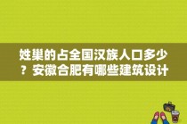 姓巢的占全国汉族人口多少？安徽合肥有哪些建筑设计院？ 