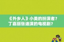 《外乡人》小美的扮演者？丁嘉丽张迪演的电视剧？ 