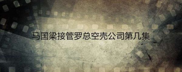 马国梁接管罗总空壳公司第几集？电影租期 结局 